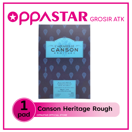 

Canson Heritage Rough 23x31 12 Lembar 300g - Kertas Gambar Watercolor