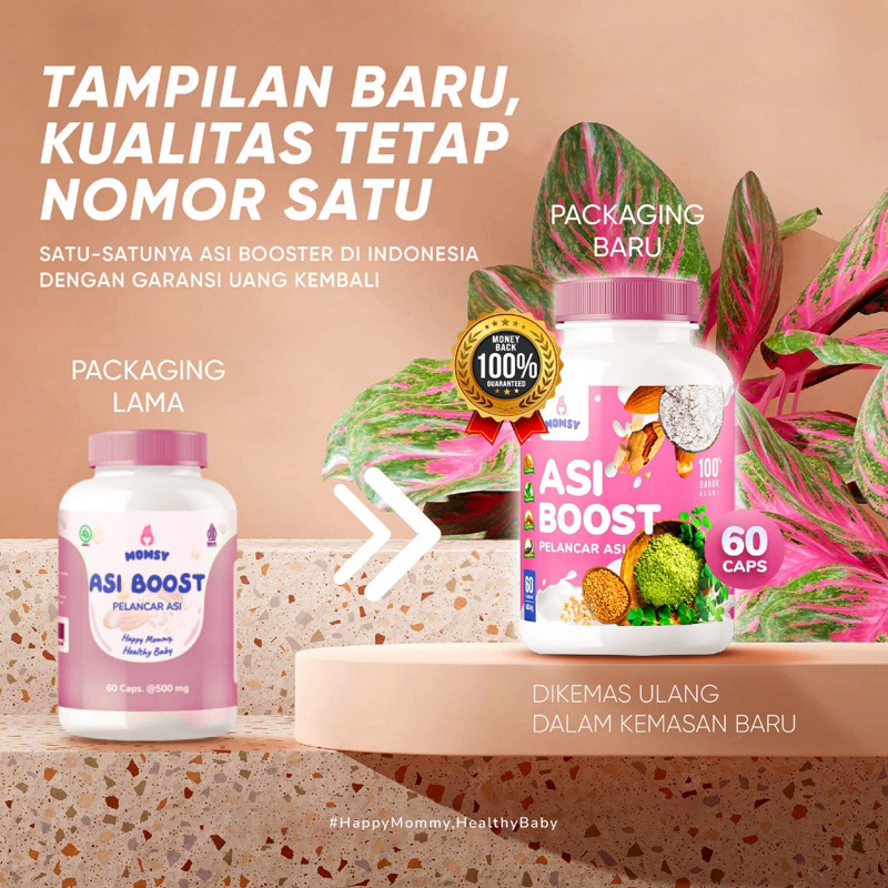 MOMSY Asi Booster 60 CAPSULE Pelancar Asi BPOM Halal Momsy momsy 60 capsule kapsul minuman original ori