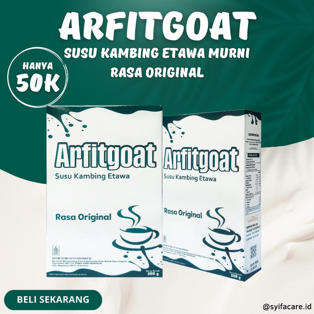 

Susu Kambing ARFITGOAT Etawa Murni Untuk Masalah Tulang Persendian Dan Pernafasan Rasa Original Isi 200g