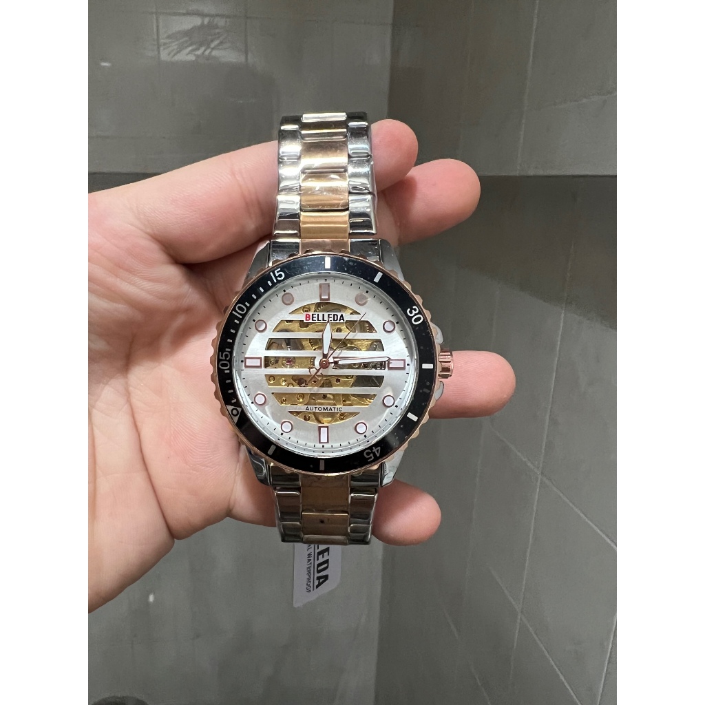 JAM TANGAN AUTOMATIC STAINLESS STEEL - BELLEDA B-9352 ORIGINAL