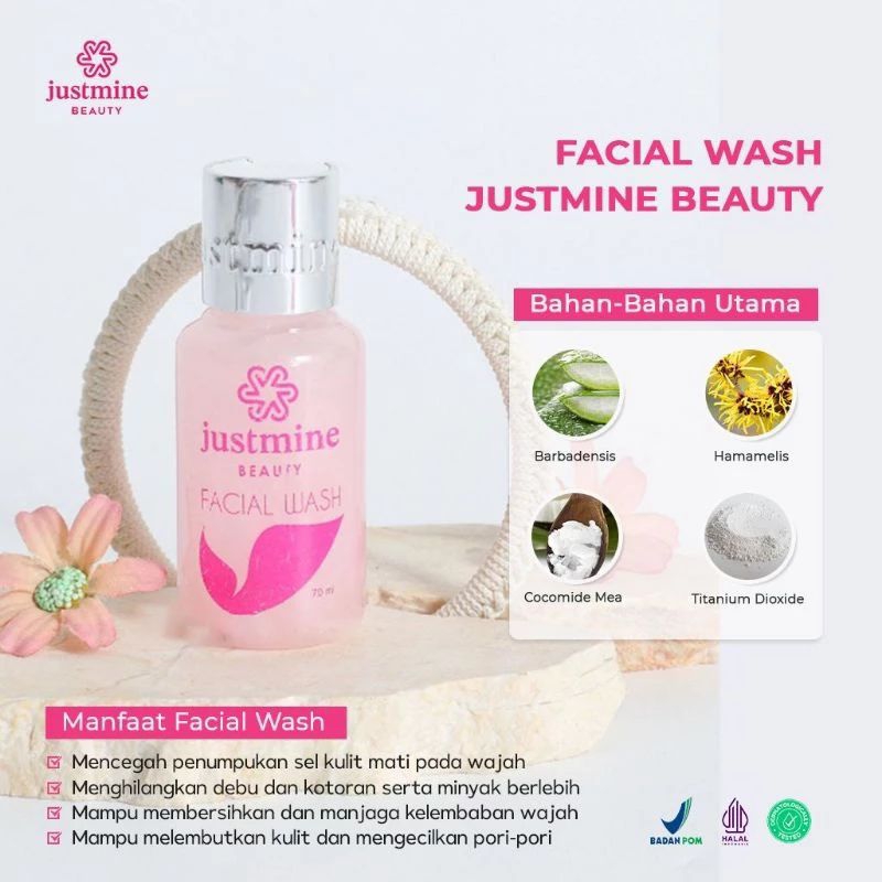FACIAL WASH JUSTMINE BEAUTY/SABUN WAJAH JUSTMINE BEAUTY