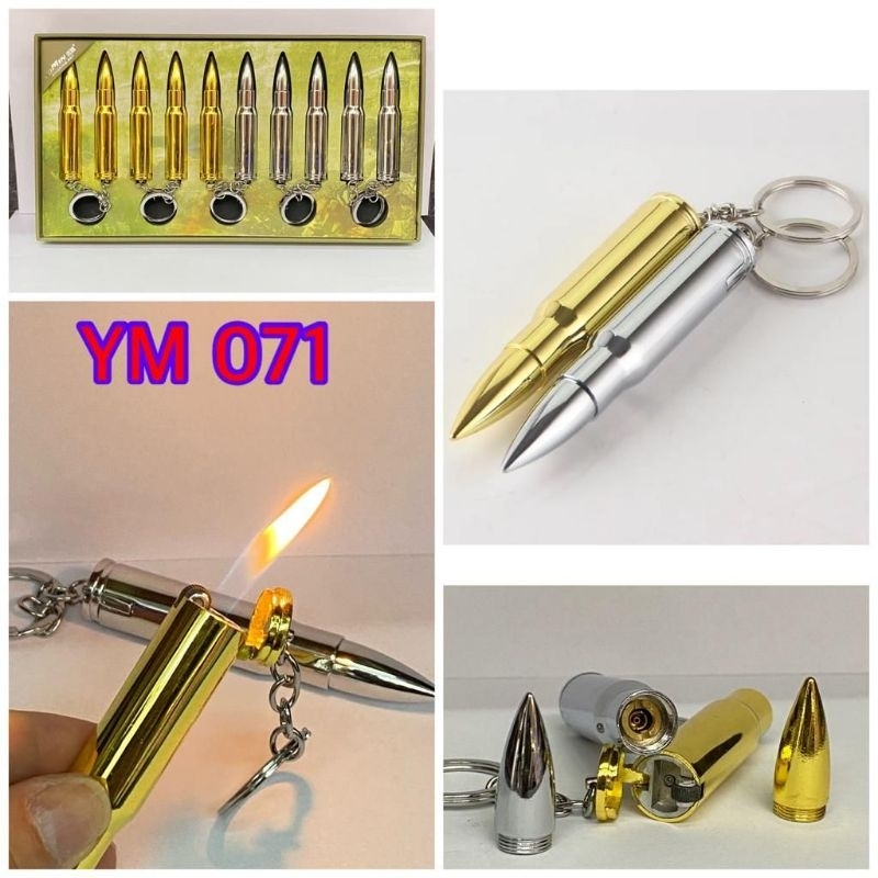 Gantungan Kunci Korek Api / Korek api Unik Bentuk peluru + gantungan Kunci