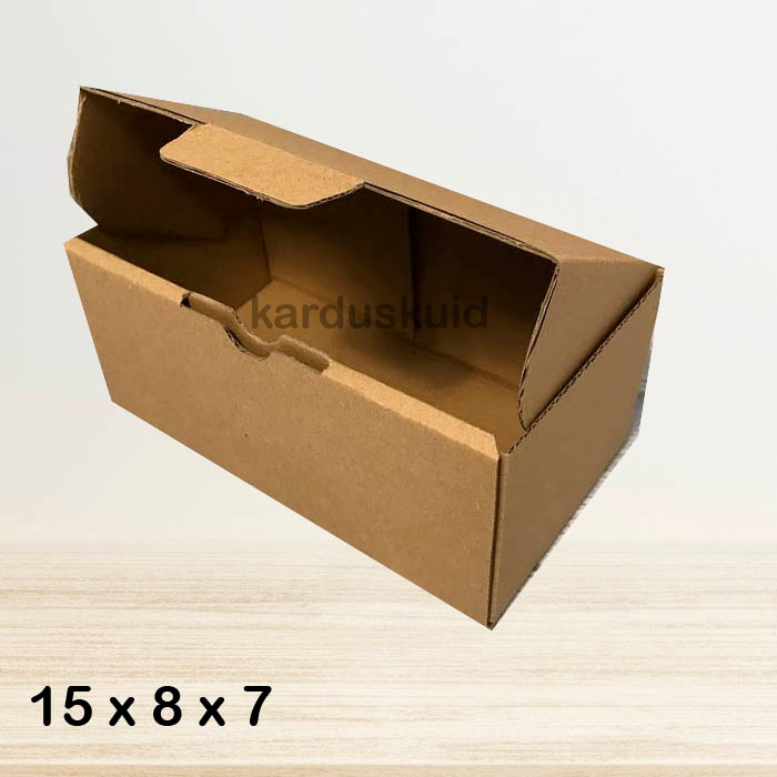 

Kardus 15 x 8 x 7 cm die cut tipe E Flute K150 box kotak karton packing