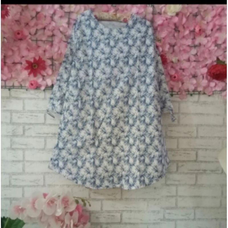 blouse tunik big size/baju tunik serut big size