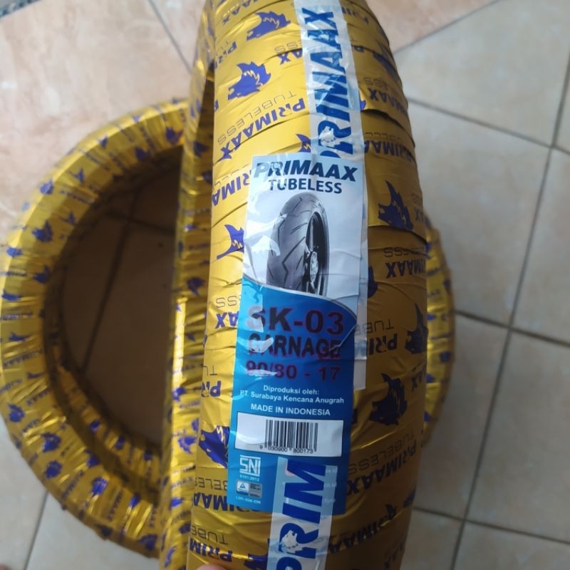 BAN LUAR PRIMAAX SK03 90/80 RING 17 TUBLESS
