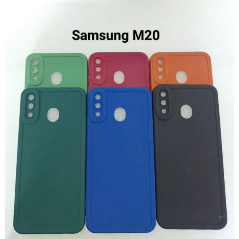 Soft case macaron paling terbaru pro camera for samsung M20 Case warna warni