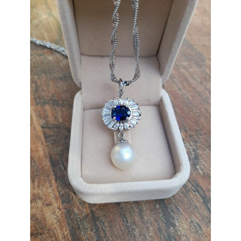 kalung liontin mutiara laut asli