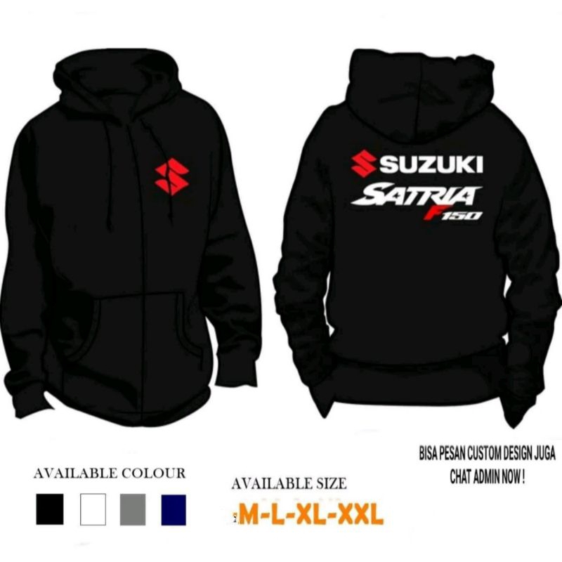 JAKET SATRIA FU BISA CUSTOM SESUAI DESAIN SENDIRI / JAKET SATRIA / HODDIE SATRIA FU / HODDIE SUZUKI