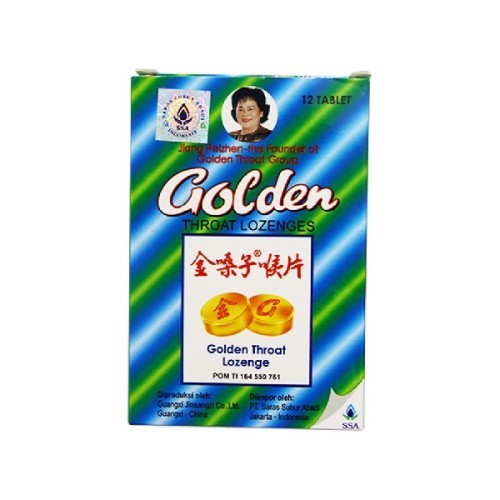 

Permen GOLDEN THROAT Lozenges - 12 tablet Pelega Tenggorokan