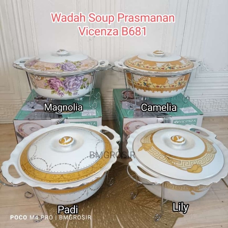 prasmanan sup soup Vicenza camelia lily magnolia padi b-681