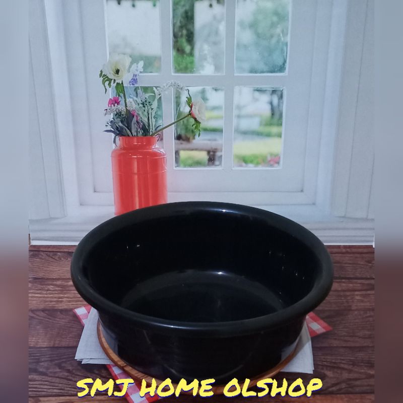 Baskom plastik hitam 10 / Besek / Baskom serbaguna