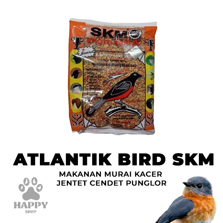 Atlantik Bird SKM Kroto Sari Voer Pur Kasar Anti Stress Makanan Murai Kacer Jentet Cendet Punglor