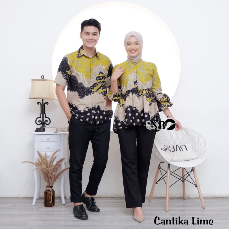 Baju Couple Pasangan Kondangan Atasan Batik Kekinian Cewek Cowok Elegan