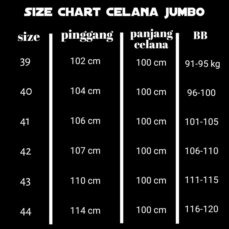 INSAGA Big Size 39 44 Celana Slimfit jumbo Celana Kantor Formal