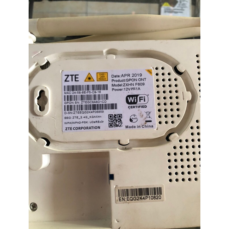 Router ZTE F609