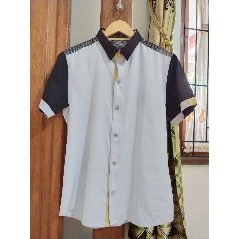 ✨ NXNITROX ✨ Kemeja Kombinasi Branded Pria Dewasa ✨ (COD ✓ TAWAR ✓)