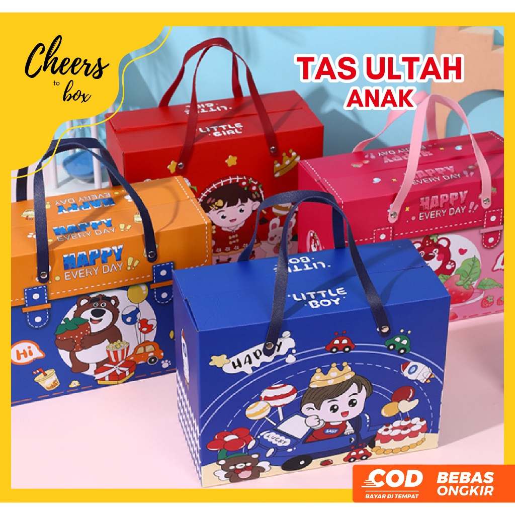 

Tas Ulang Tahun Anak / PaperBag Birthday / Gift Box Ultah / Paper Bag Acara / Kotak Hadiah / Goodie Bag Kado Anak