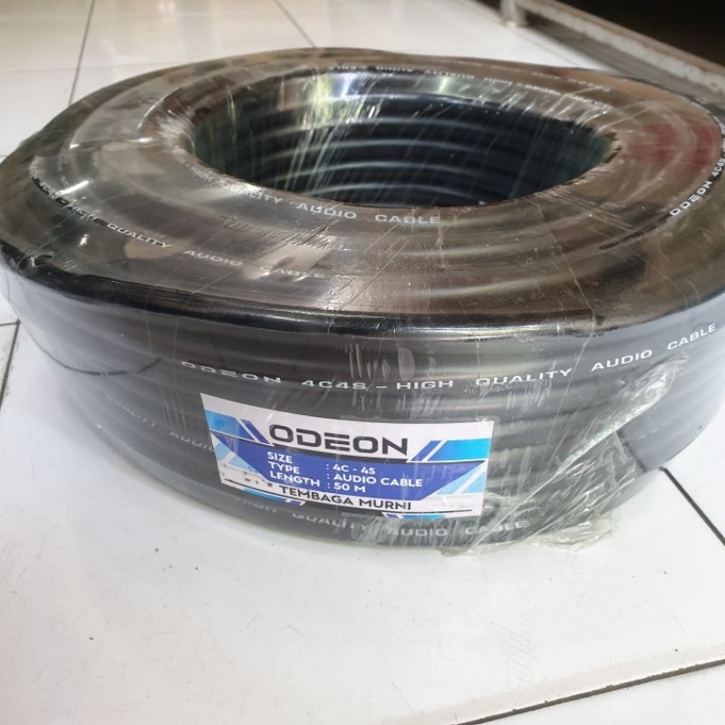 kabel odeon 4x4 panjang 50 meter original full tembaga kabel 4x4mm odeon warna hitam