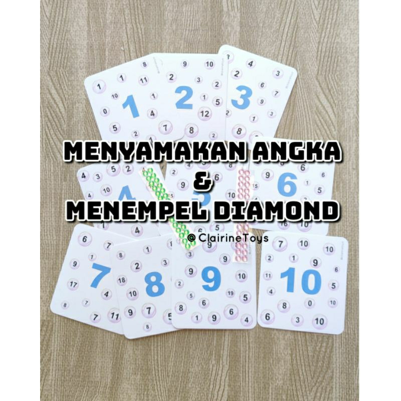 Aktivitas MENEMPEL DIAMOND & MENYAMAKAN ANGKA - FIND THE NUMBERS