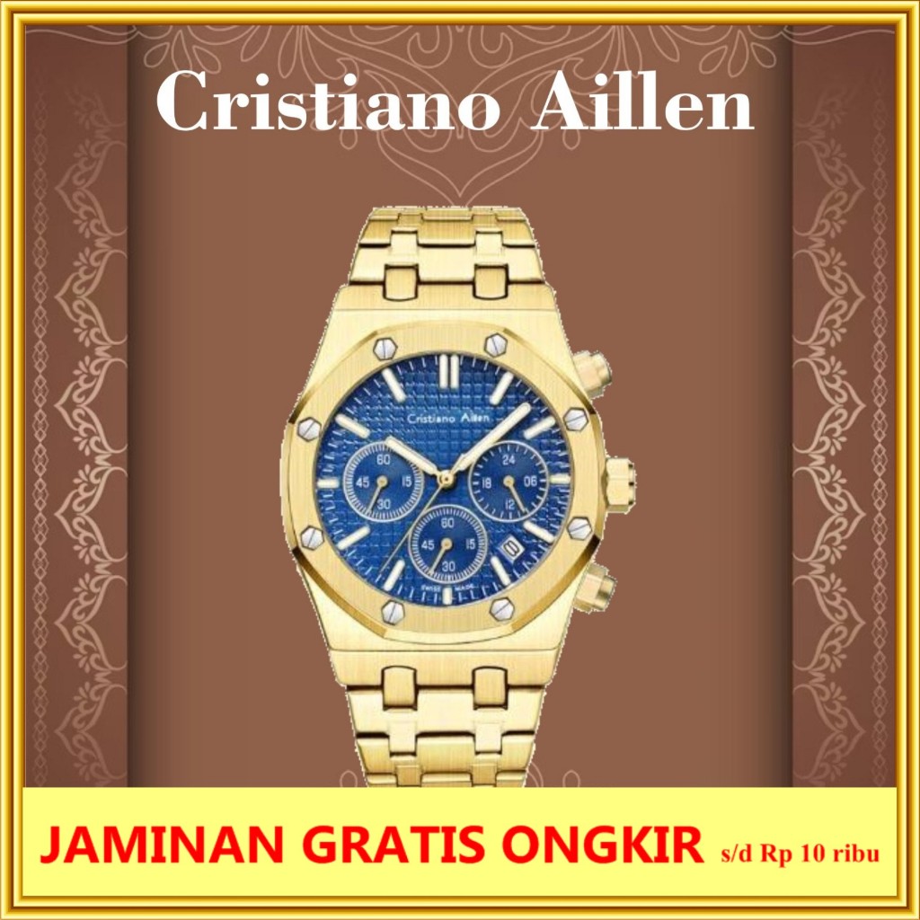 Jam Tangan Pria Exclusive Cristiano Aillen CA 0833G Chrono