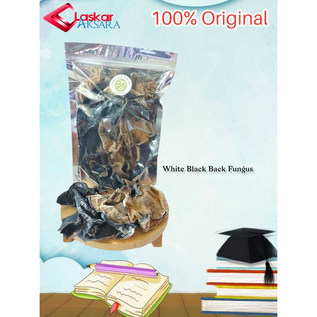 

White Black Back Fungus Jamur Hitam Putih Jamur Hitam Kering / Premium