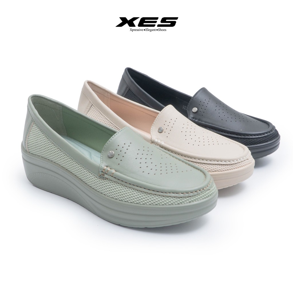 XES VEOLA-516 Sepatu Wedges Wanita Sepatu Kerja