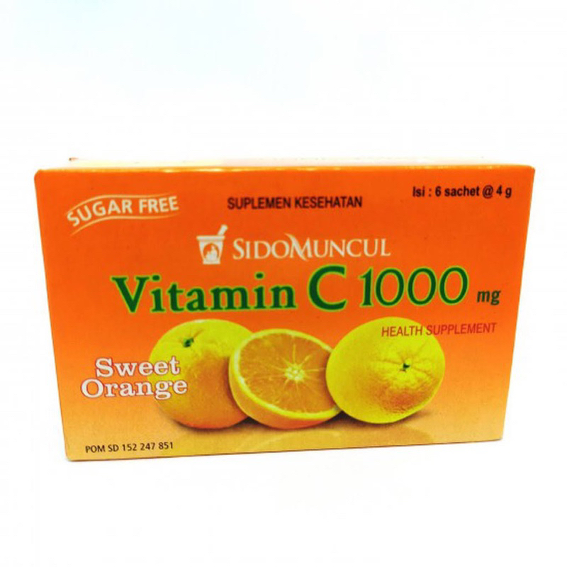Vitamin C1000 Sidomuncul 1box isi 6 Saset