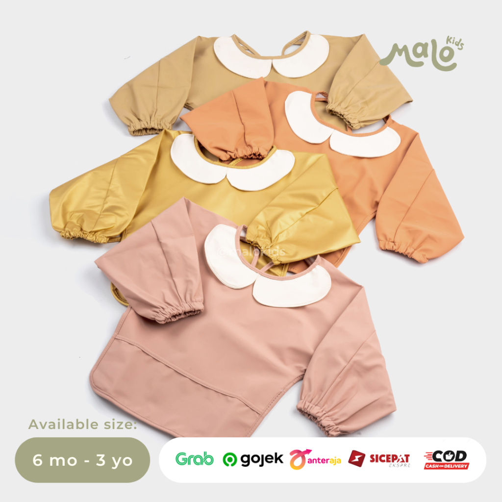 MALO KIDS - ANKA Celemek Bayi 6-12 bulan 1 tahun 2 tahun 3 tahun Anti Air Slaber Bayi Slabber Makan 