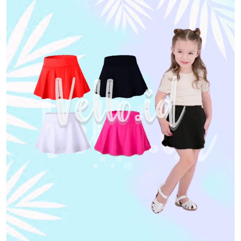 Vellow.id Rok Mini Anak Korea Rok Anak Pendek Scuba Premium 1-10 tahun
