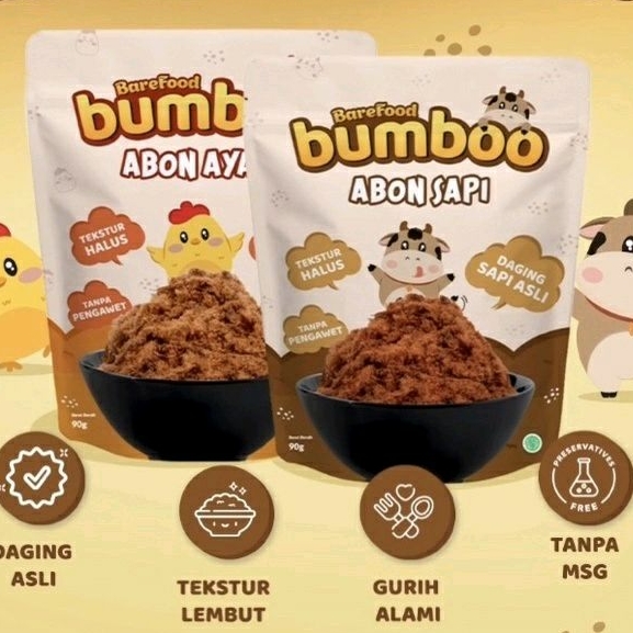 

BUMBOO Abon Anak MPASI Abon Sapi dan Ayam NON MSG