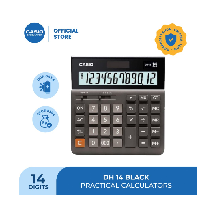 

Calculator Dagang Casio DH-14-BK Plus 14 Digits