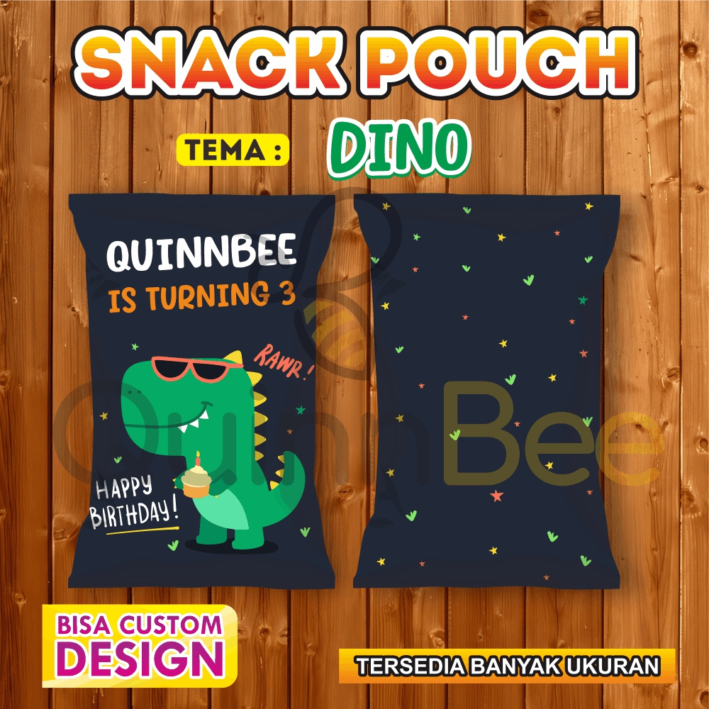 

Snack Pouch Jumbo|Pouch Ultah|Kemasan Snack Ulang Tahun|Birthday Snack Pouch (Gratis Design) - DINO - DINOSAURS - DINOSAURUS - BABY DINO