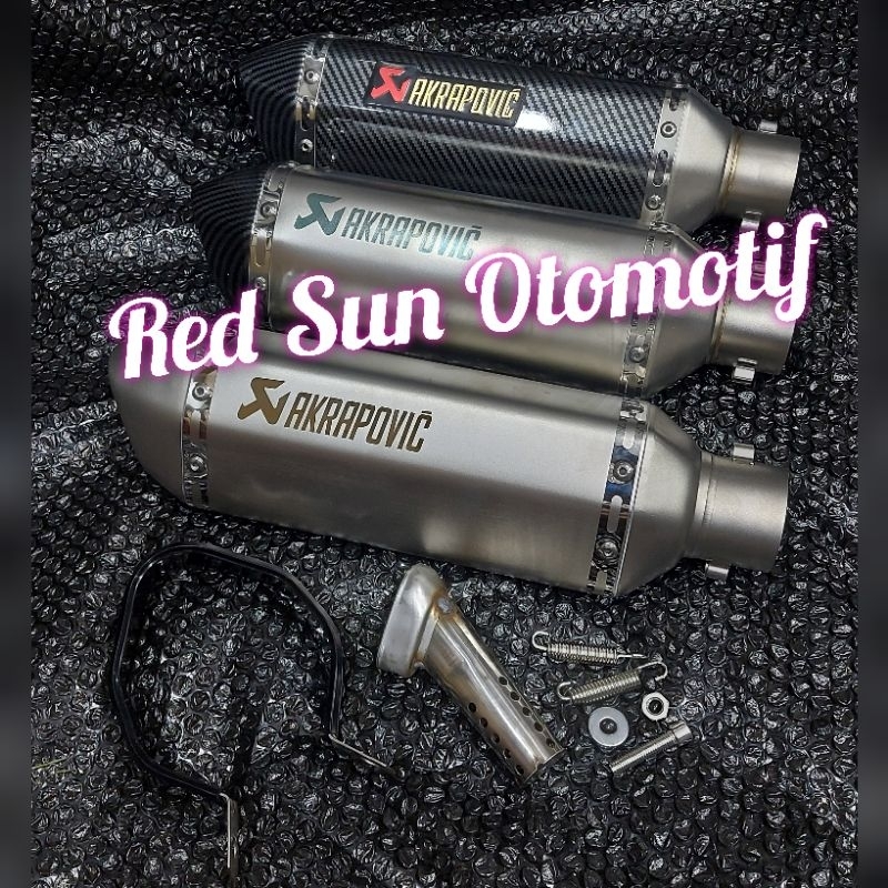 Slencer Knalpot IMPORT TAIWAN Akra akrapovic carbon Titanium Nmax Aerox Pcx R15 Ninja 250 cbr cb adv