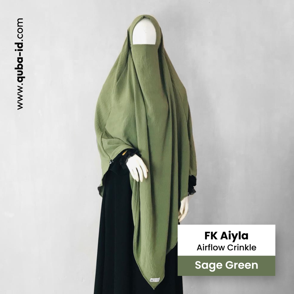 FK Aiyla - Airflow Crinkle - Hijab khimar muslimah akhwat