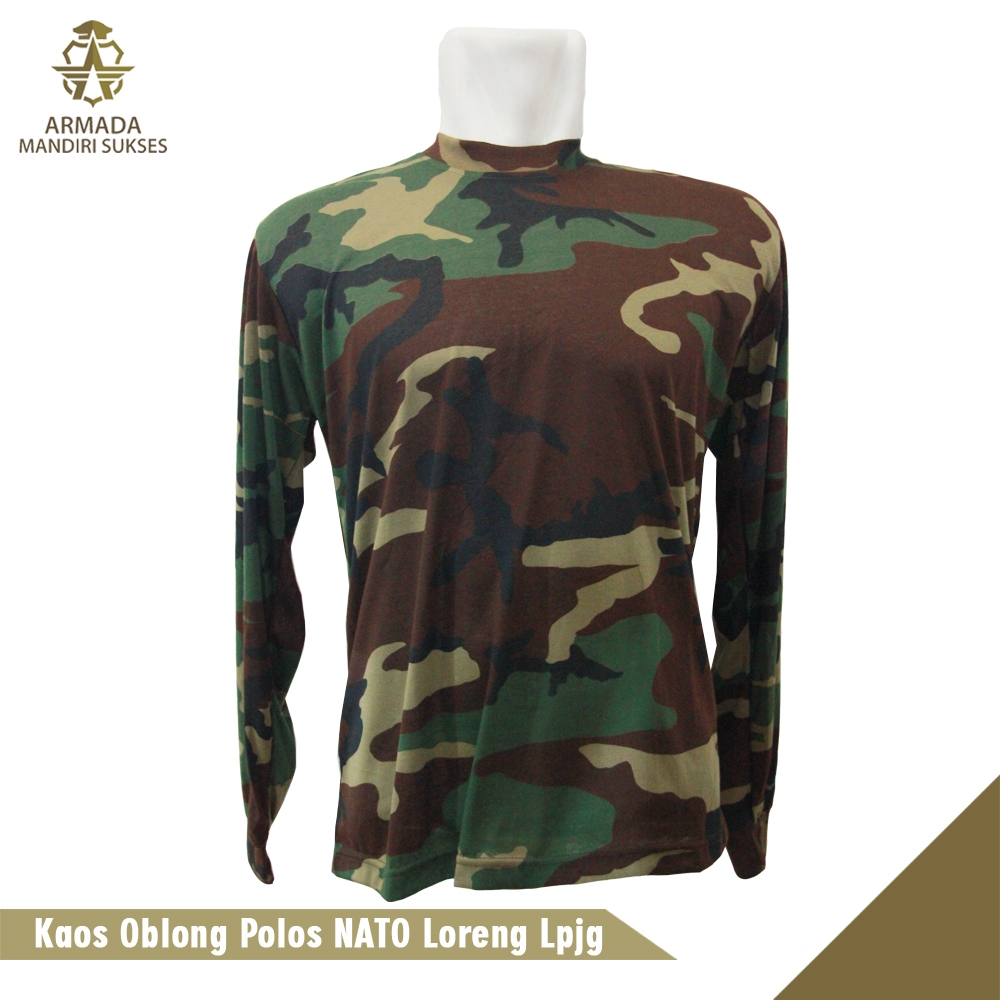 Kaos Loreng Nato US Panjang - Kaos Pria Loreng Nato US