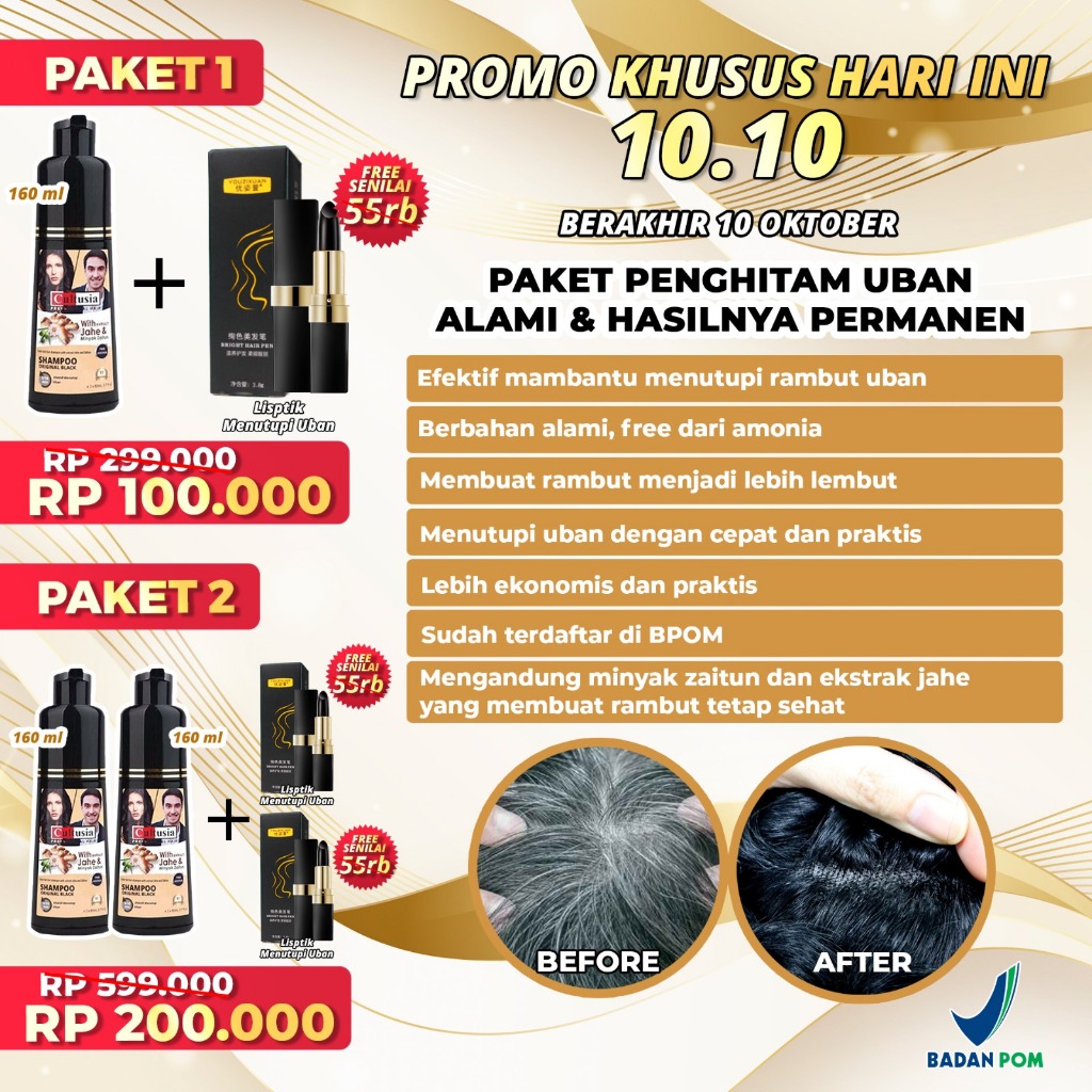 SHAMPO PENGHITAM UBAN CULTUSIA