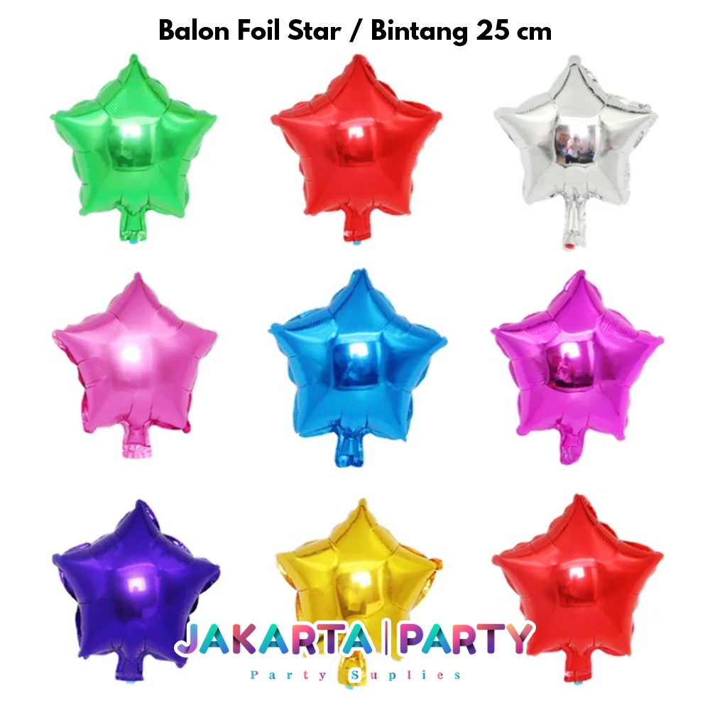 Balon Foil Star Mini 25 Cm / Balon Bintang Mini 25 Cm