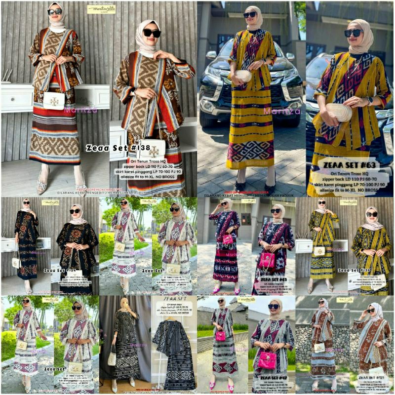 Alfihijabstore 11.11  Zeaa / Alila Tenun Troso Set rok/ Kebaya / kondangan/ alila#31 alila 61 alila#