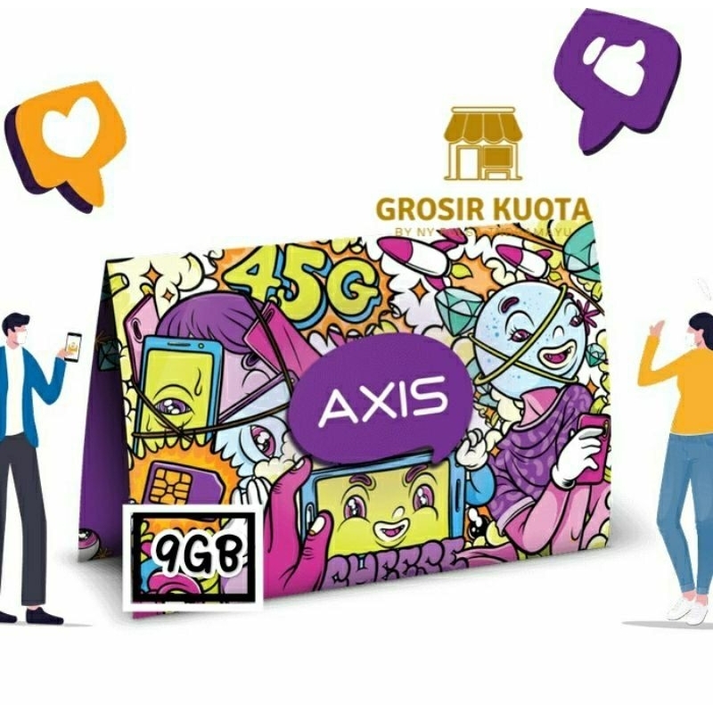 Kartu Perdana Axis 9GB Segel