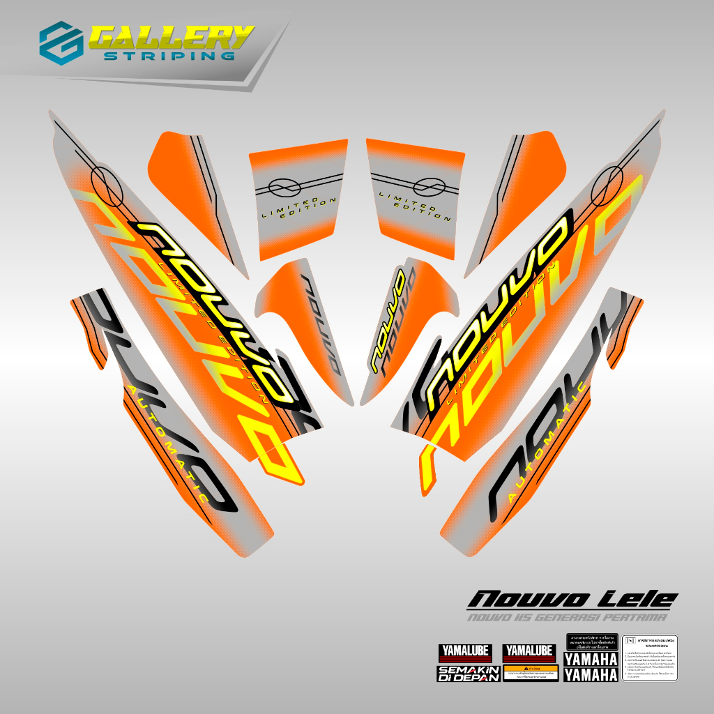 Striping Nouvo Lele Limited Edition Motif 1 Nouvo GO Stiker Nouvo Lele 115 Malaysia Sticker Nouvo Or