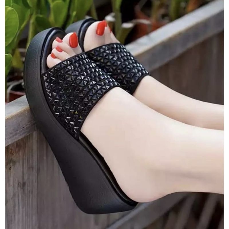 Sandal Wedges Sofiya  Wanita/Sandal Slop wanita termurah/sandal slop wanita/Sandal wedges/sandal sof