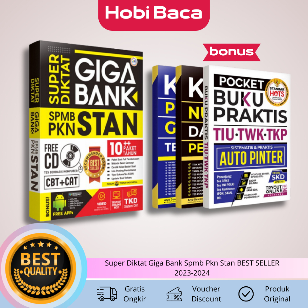 Super Diktat Giga Bank Spmb Pkn Stan BEST SELLER 2023-2024 / BONUS BUKU POCKET TIU TWK TKP