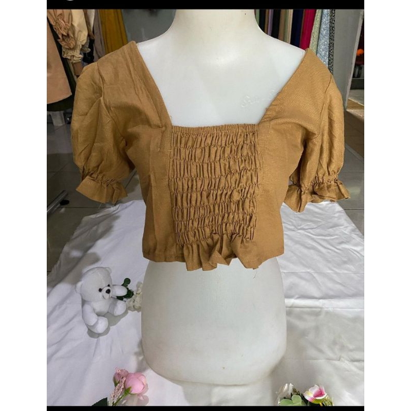 linen crop top
