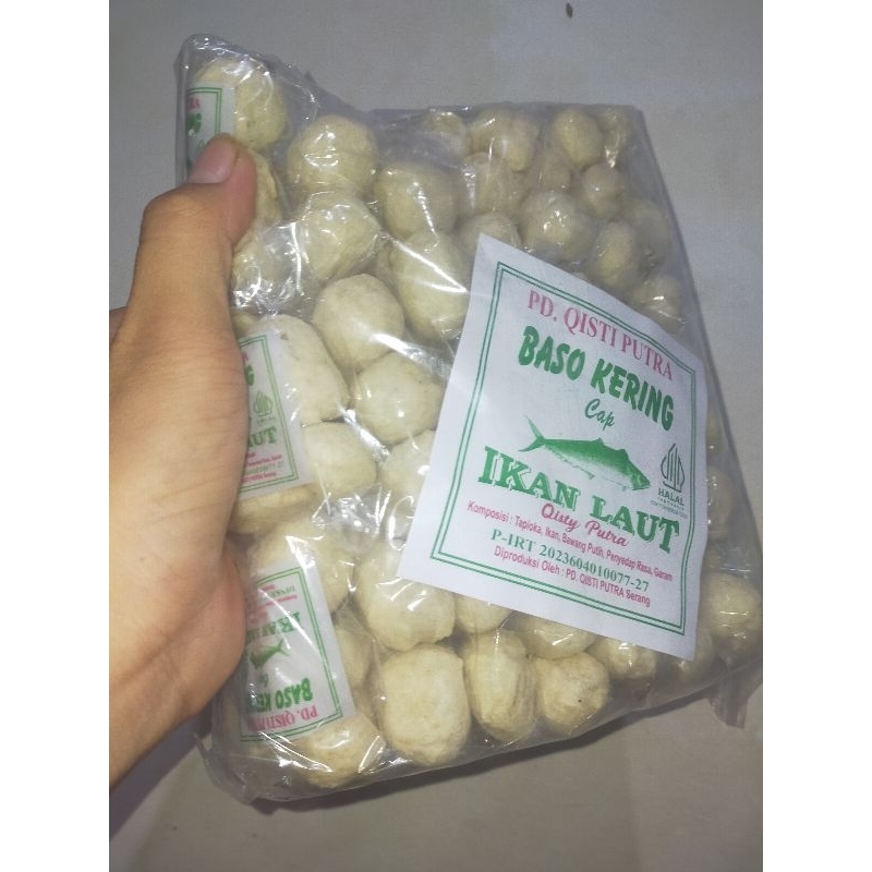 

Bakso Kering Rasa Ikan Renyah Nikmat Isi 20 Bungkus Kemasan 250 Gram