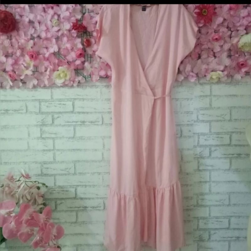 Dress kimono pink big size branded original/Dress kimono polos