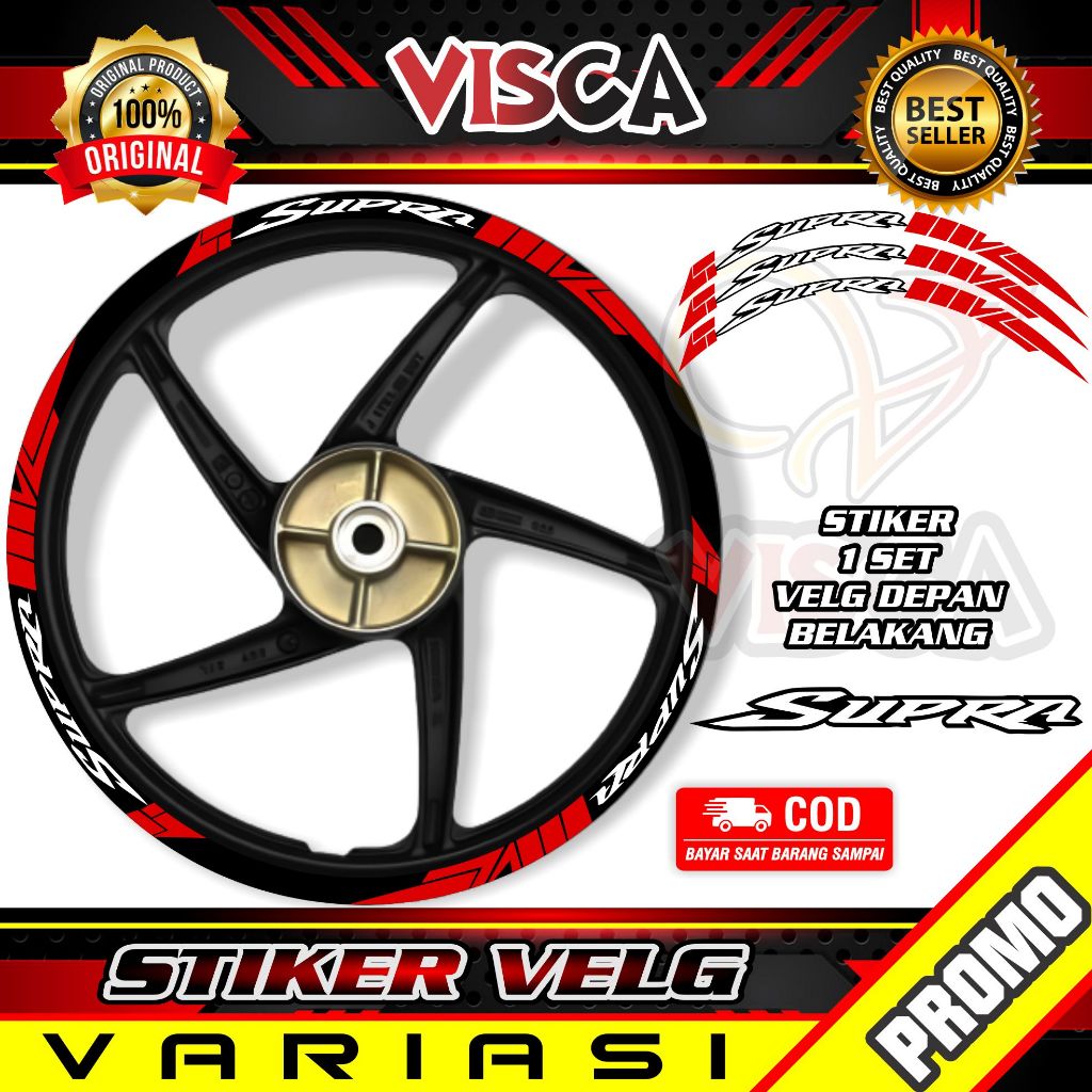 Stiker Velg List Velg Motor Stiker Velg Supra Motif Abstrack