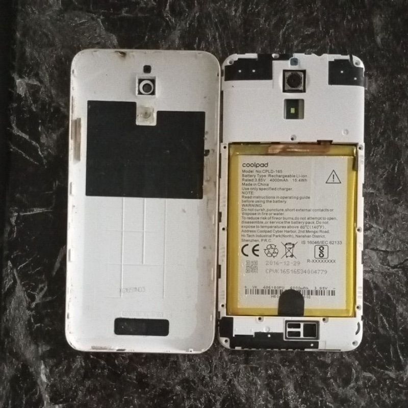 mesin hp coolpad E580 unit hidup normal lcd mati atau garis