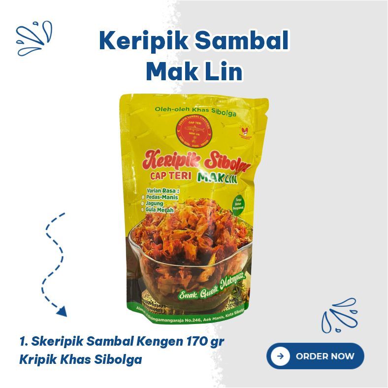 

Keripik Sambal Sibolga Cap Mak Lin 170 gr