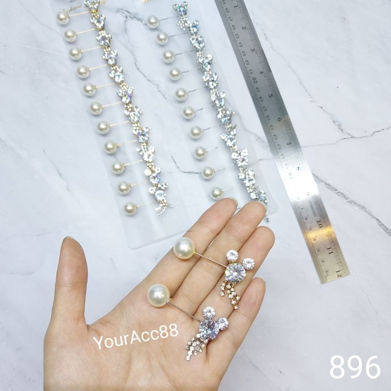 TUSPIN JURAI PERMATA  MICKEY (12pcs) TUSPIN HIJAB AKSESORIS HIJAB PENITI JILBAB TUSPIN GROSIR GROSIR