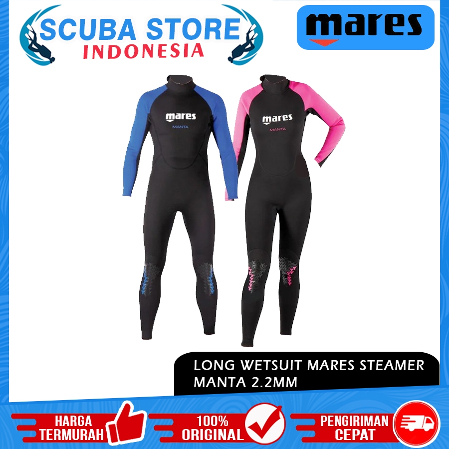 Long Wetsuit Mares Steamer Manta 2.2mm 2,2mm Neoprene Men Women Clothes Suit Baju Pakaian Panjang Sc